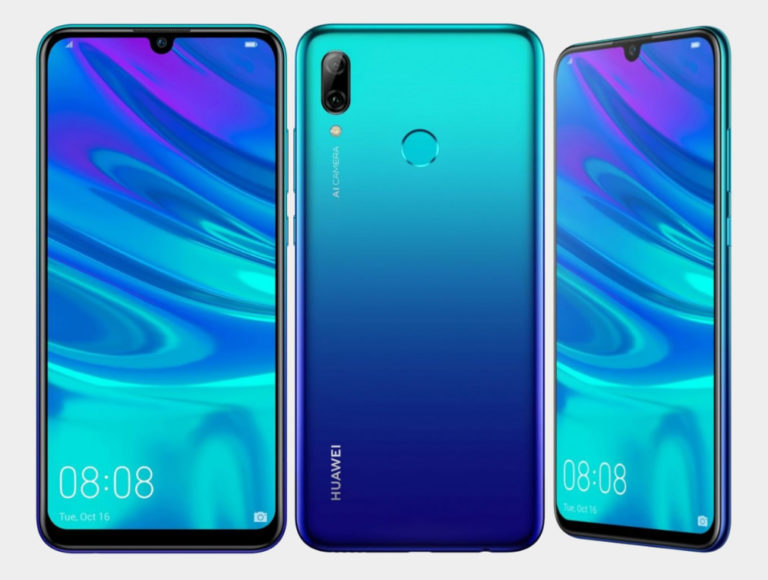Huawei P Smart (2019) Updated with an all Screen Display and comes in turquoise and Aurora Blue as well