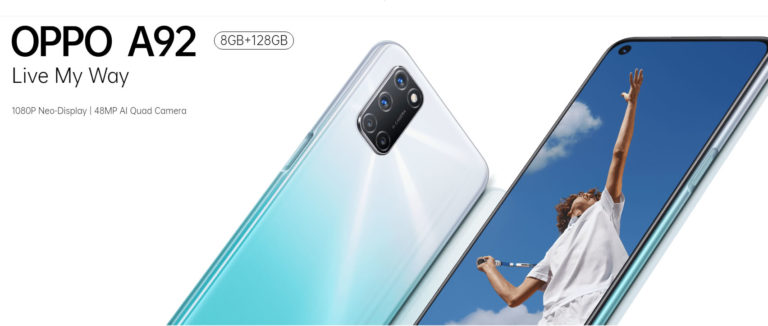 OPPO A92 officially launched in Kenya with 128GB/8GB and a 5000mAh battery