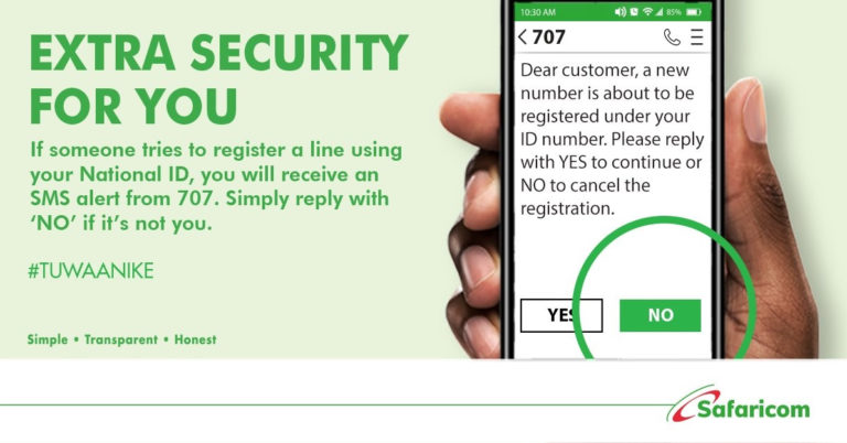 Safaricom’s extra security feature alerts users on new SIM card registrations with their ID numbers