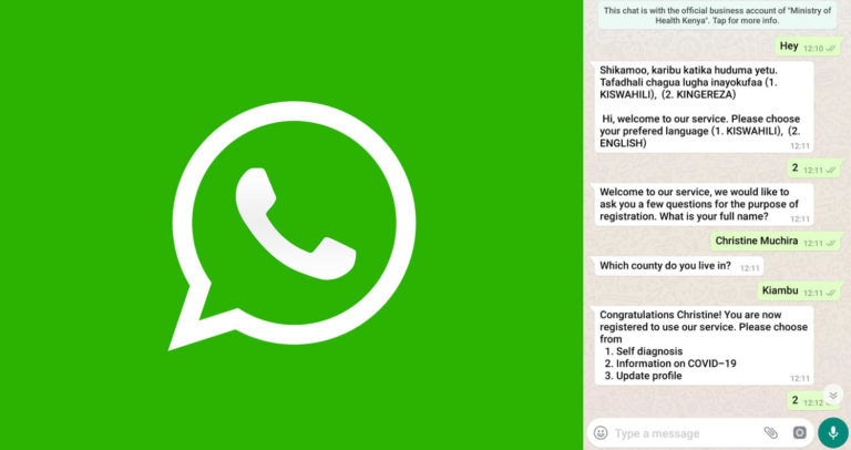 How to get information on corona virus using Kenyan government’s WhatsApp chatbot