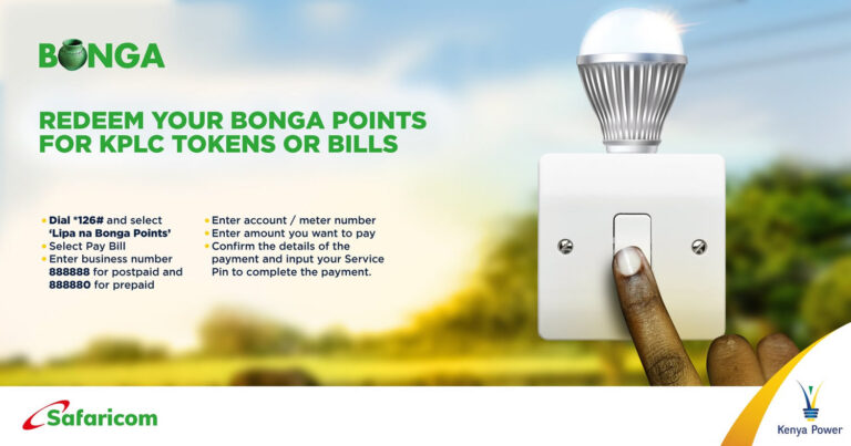 How to buy tokens or pay your KPLC postpaid bill using Safaricom’s Bonga Points