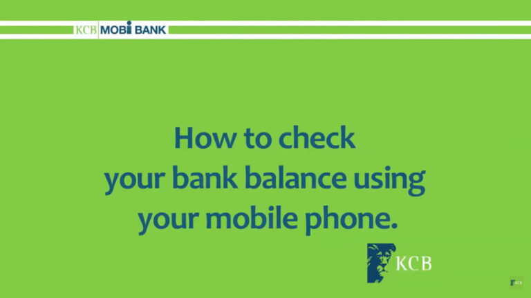 How to check how much you have in your KCB bank account using a mobile phone