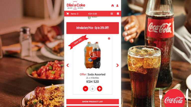 Coca-Cola’s DialACoke platform to deliver products to consumers within major towns in Kenya