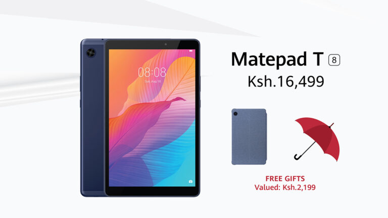 Huawei promoting the MatePad T8 as family friendly learning tablet, retailing at Ksh 16,499