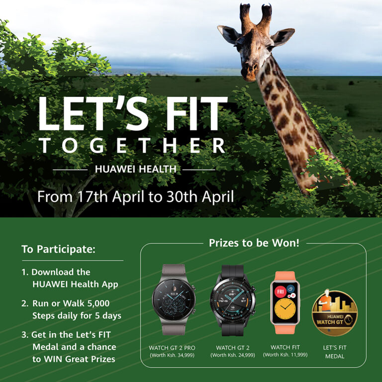 Kenyans to walk away with smart wearables in Huawei Mobile’s Let’s Fit Challenge