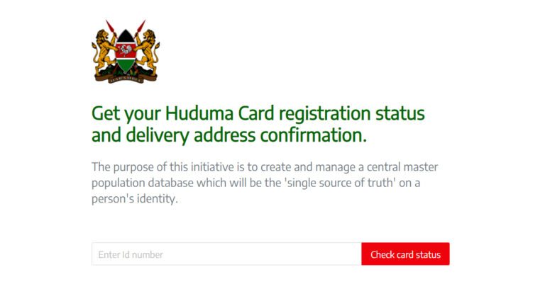 How to check if your Huduma Card is ready for collection using ID number