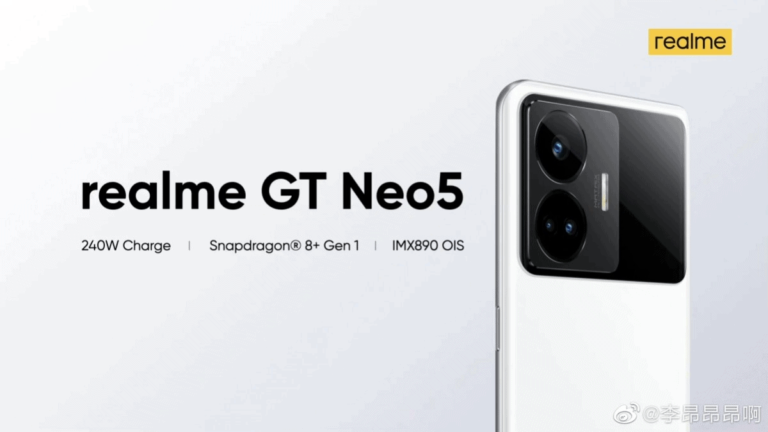 Realme Expected to Launch Industry-Leading 240W Flash Charge Technology in Upcoming GT Neo5 Device