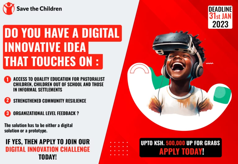 Save the Children Launches Digital Innovation Challenge in Kenya, Offering Cash Prizes and Collaboration Opportunities for Young Innovators